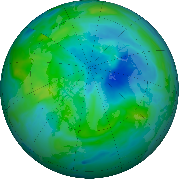 Arctic ozone map for 29 September 2021